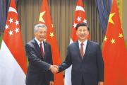 习近平会见新加坡总理李显龙