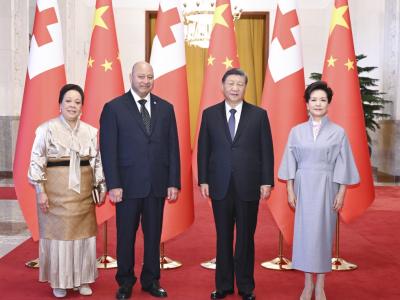 习近平会见汤加国王图普六世