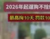 治安管理处罚法正式实施 遛狗不拴绳最高拘留10日罚1000元