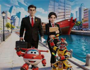 【AI动漫】铿锵护“玩”，检察蓝为潮汕智造打call